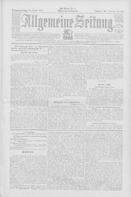 Allgemeine Zeitung Donnerstag 14. Januar 1904