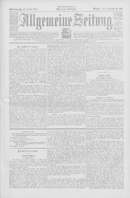 Allgemeine Zeitung Mittwoch 20. Januar 1904