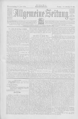 Allgemeine Zeitung Donnerstag 21. Januar 1904