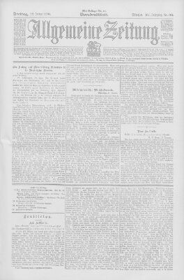 Allgemeine Zeitung Freitag 22. Januar 1904