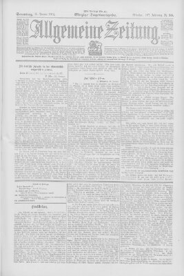 Allgemeine Zeitung Sonntag 24. Januar 1904