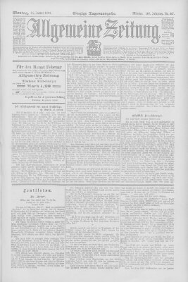 Allgemeine Zeitung Montag 25. Januar 1904