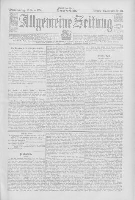 Allgemeine Zeitung Donnerstag 28. Januar 1904