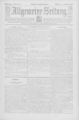 Allgemeine Zeitung Montag 8. Februar 1904