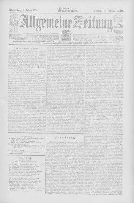 Allgemeine Zeitung Dienstag 9. Februar 1904