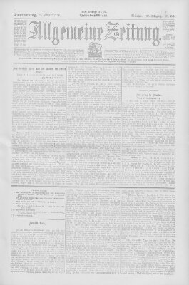 Allgemeine Zeitung Donnerstag 11. Februar 1904