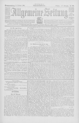 Allgemeine Zeitung Donnerstag 25. Februar 1904