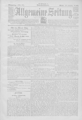 Allgemeine Zeitung Dienstag 1. März 1904