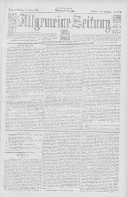 Allgemeine Zeitung Donnerstag 10. März 1904