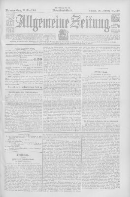 Allgemeine Zeitung Donnerstag 31. März 1904