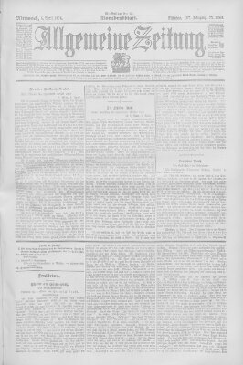 Allgemeine Zeitung Mittwoch 6. April 1904