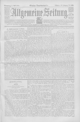 Allgemeine Zeitung Monday 11. April 1904
