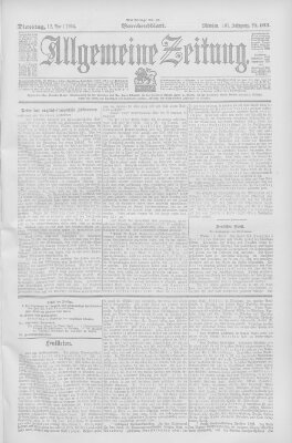 Allgemeine Zeitung Dienstag 12. April 1904