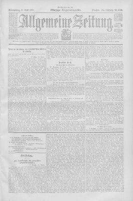 Allgemeine Zeitung Sonntag 17. April 1904