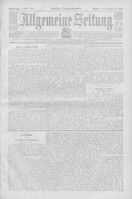 Allgemeine Zeitung Montag 18. April 1904