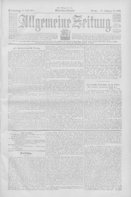 Allgemeine Zeitung Dienstag 19. April 1904