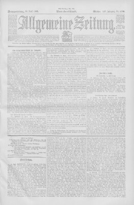 Allgemeine Zeitung Donnerstag 21. April 1904