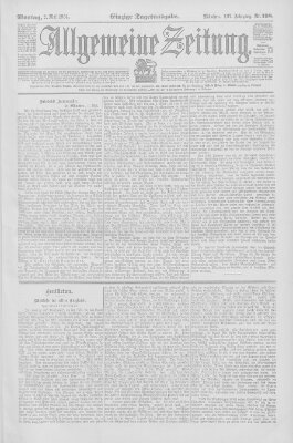 Allgemeine Zeitung Montag 2. Mai 1904