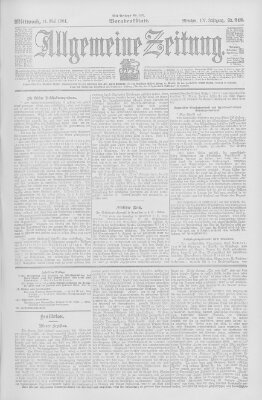 Allgemeine Zeitung Mittwoch 11. Mai 1904