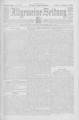 Allgemeine Zeitung Donnerstag 12. Mai 1904