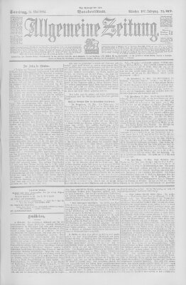 Allgemeine Zeitung Samstag 14. Mai 1904