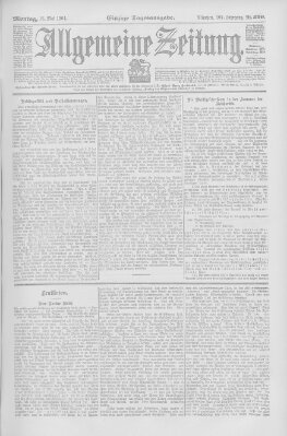 Allgemeine Zeitung Montag 16. Mai 1904