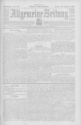 Allgemeine Zeitung Sonntag 22. Mai 1904