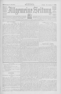 Allgemeine Zeitung Mittwoch 25. Mai 1904