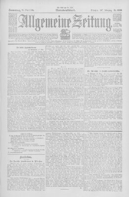 Allgemeine Zeitung Samstag 28. Mai 1904