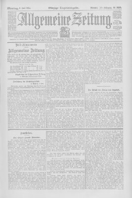 Allgemeine Zeitung Montag 6. Juni 1904