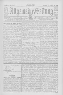 Allgemeine Zeitung Dienstag 7. Juni 1904