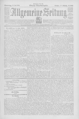 Allgemeine Zeitung Sonntag 12. Juni 1904