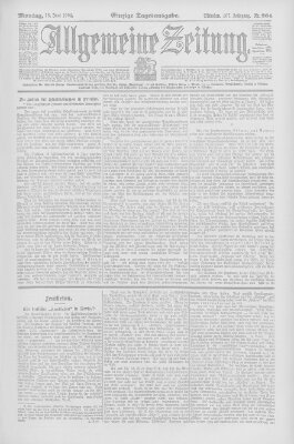 Allgemeine Zeitung Montag 13. Juni 1904