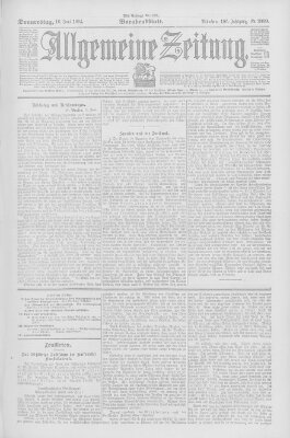 Allgemeine Zeitung Donnerstag 16. Juni 1904