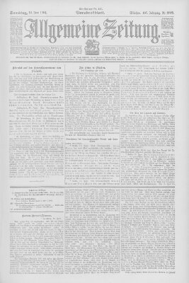 Allgemeine Zeitung Samstag 18. Juni 1904