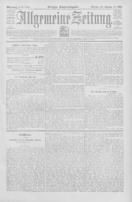 Allgemeine Zeitung Montag 4. Juli 1904