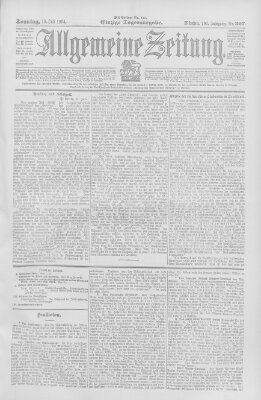 Allgemeine Zeitung Sonntag 10. Juli 1904