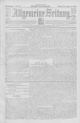 Allgemeine Zeitung Sonntag 17. Juli 1904