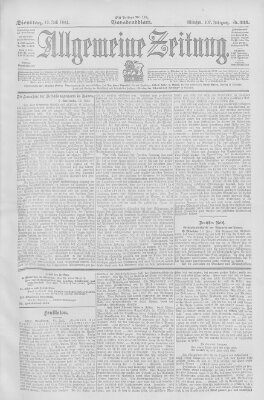 Allgemeine Zeitung Dienstag 19. Juli 1904