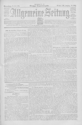 Allgemeine Zeitung Sonntag 24. Juli 1904