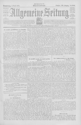 Allgemeine Zeitung Samstag 6. August 1904