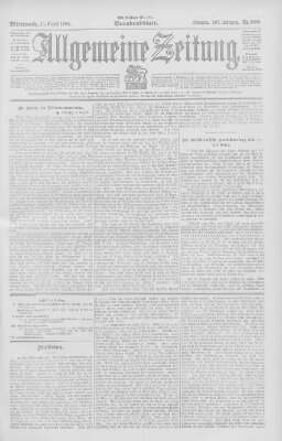 Allgemeine Zeitung Mittwoch 10. August 1904