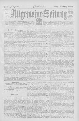 Allgemeine Zeitung Freitag 12. August 1904