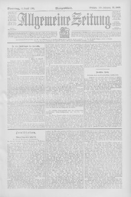 Allgemeine Zeitung Dienstag 16. August 1904