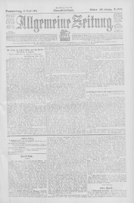 Allgemeine Zeitung Donnerstag 18. August 1904