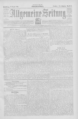 Allgemeine Zeitung Freitag 19. August 1904