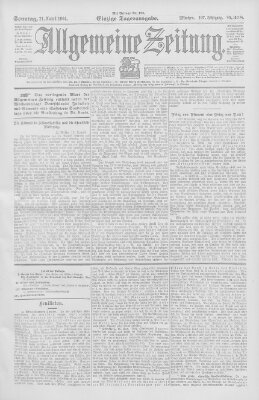 Allgemeine Zeitung Sonntag 21. August 1904