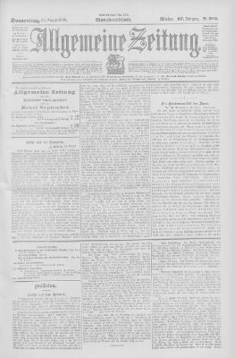 Allgemeine Zeitung Donnerstag 25. August 1904