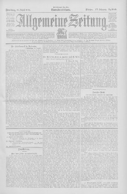 Allgemeine Zeitung Freitag 26. August 1904