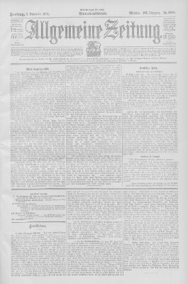 Allgemeine Zeitung Freitag 2. September 1904